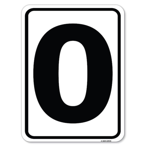 Sign with Letter O Heavy-Gauge Aluminum Rust Proof Parking Sign